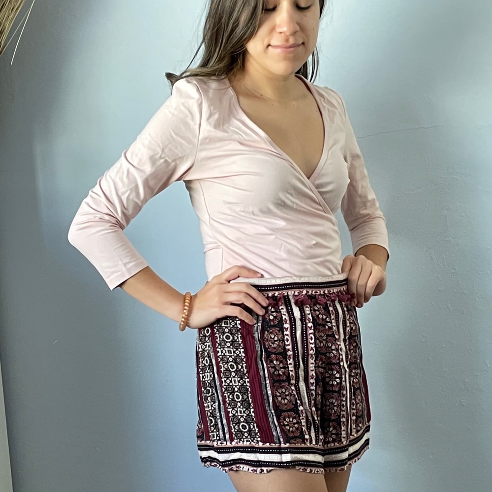 Pink Boho Tassel Shorts